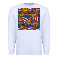 America Western Boots And Sunflower Seamless Pattern Premium Sweatshirt | Teevron