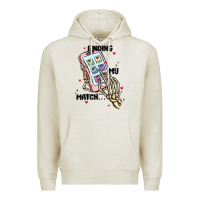 Oatmeal Heather finding my match Premium Hoodie - MaliasSmallBusiness