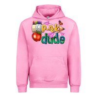 Fuchsia Pink pre k school pencil dude Urban Hoodie - NancyCooperArtShop