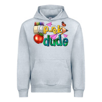 Heather Grey pre k school pencil dude Urban Hoodie - NancyCooperArtShop