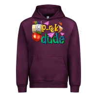 Mauve Wine pre k school pencil dude Urban Hoodie - NancyCooperArtShop