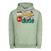 Pigment Oil Green pre k school pencil dude Urban Hoodie - NancyCooperArtShop
