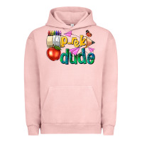 Pigment Salmon pre k school pencil dude Urban Hoodie - NancyCooperArtShop