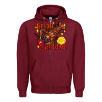 Burgundy crawfish bayou baddie Zipper Hoodie - FaDigitalArtStudio