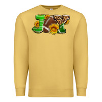 Antique Gold joy with football ball and sunflower ado Premium Sweatshirt - AdoDesignShop