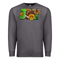 Charcoal Heather joy with football ball and sunflower ado Premium Sweatshirt - AdoDesignShop