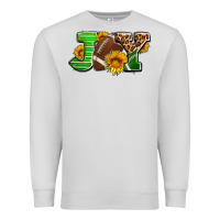 Dove Grey joy with football ball and sunflower ado Premium Sweatshirt - AdoDesignShop