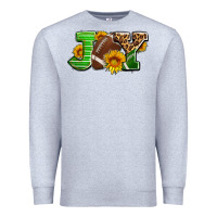 Heather Grey joy with football ball and sunflower ado Premium Sweatshirt - AdoDesignShop
