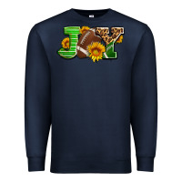 Navy joy with football ball and sunflower ado Premium Sweatshirt - AdoDesignShop