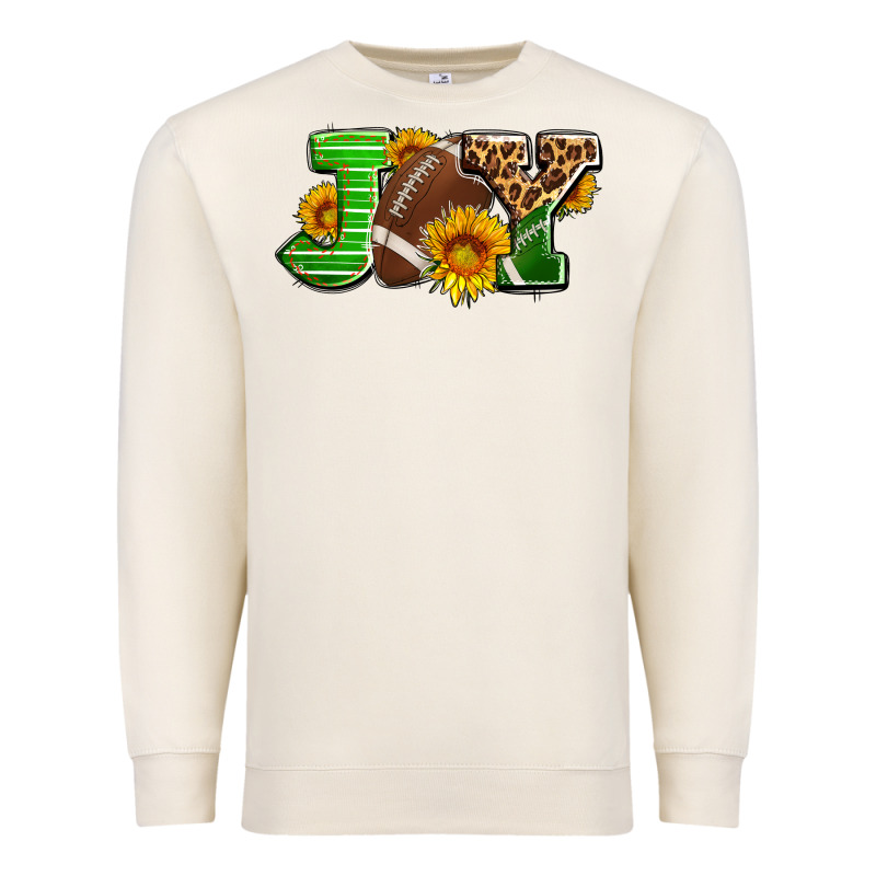 Joy With Football Ball And Sunflower Ado Premium Sweatshirt by AdoDesignShop | Teevron