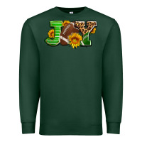 Sports Green joy with football ball and sunflower ado Premium Sweatshirt - AdoDesignShop