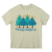 Mossy Merry Christmas Heavy Core Tee - CowhideDigitalArt
