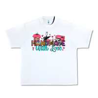 White handmade with love Urban Heavy Tee - RanaPortraitStore