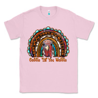 Bubblegum Pink gobble till you wobble thanksgiving rainbow Classic Tee - RanaPortraitStore