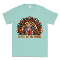 Seafoam gobble till you wobble thanksgiving rainbow Classic Tee - RanaPortraitStore