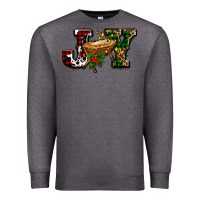 Charcoal Heather joy with baby jesus ado Premium Sweatshirt - AdoDesignShop