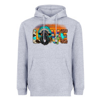 Heather Grey love black angus indian headdress Heavyweight Hoodie - JahusDesignShop