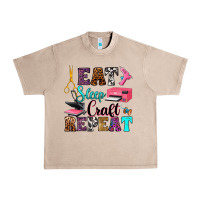 French Oak eat sleep craft repeat Urban Heavy Tee - RanaPortraitStore