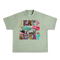 Oil Green eat sleep craft repeat Urban Heavy Tee - RanaPortraitStore