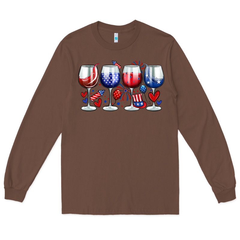 American Wine Glasses Long Sleeve Tee by Zillion Design Studio | Teevron