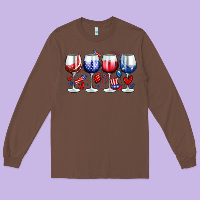 American Wine Glasses Long Sleeve Tee Designed By Zillion Design Studio