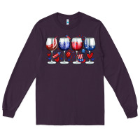 Plum American wine glasses Long Sleeve Tee - Zillion Design Studio