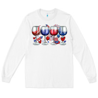 White American wine glasses Long Sleeve Tee - Zillion Design Studio