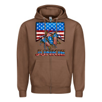 Chestnut American junkie Zipper Hoodie - Neo Western