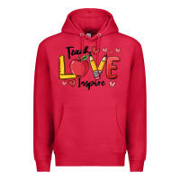 Cardinal teach love inspire Premium Hoodie - MaliasSmallBusiness