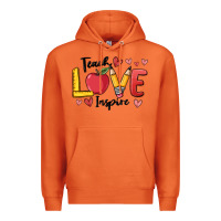 Carrot teach love inspire Premium Hoodie - MaliasSmallBusiness