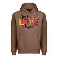 Chestnut teach love inspire Premium Hoodie - MaliasSmallBusiness