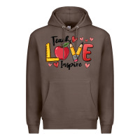 Coffee teach love inspire Premium Hoodie - MaliasSmallBusiness