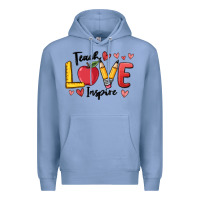 Colony Blue teach love inspire Premium Hoodie - MaliasSmallBusiness