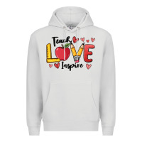Dove Grey teach love inspire Premium Hoodie - MaliasSmallBusiness