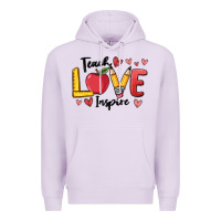 Lilac teach love inspire Premium Hoodie - MaliasSmallBusiness