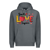 Rock teach love inspire Premium Hoodie - MaliasSmallBusiness