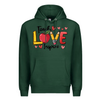 Sports Green teach love inspire Premium Hoodie - MaliasSmallBusiness