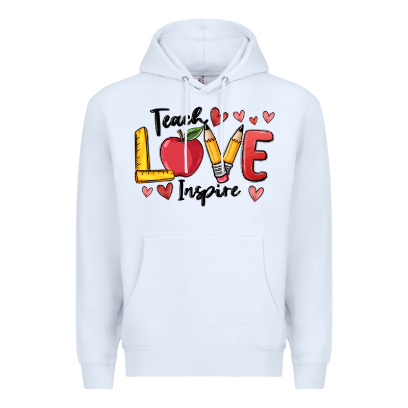 Teach Love Inspire Premium Hoodie by MaliasSmallBusiness | Teevron