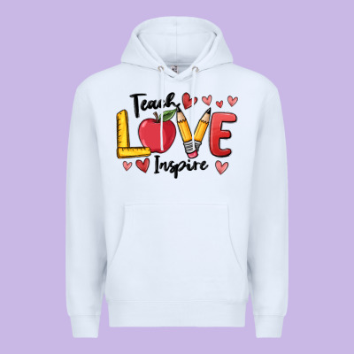 Teach Love Inspire Premium Hoodie Designed By Maliassmallbusiness