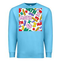Ocean Blue math seamless pattern Premium Sweatshirt - BundleAndBundleShop