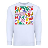 White math seamless pattern Premium Sweatshirt - BundleAndBundleShop