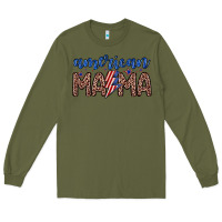 Army Green American mama Long Sleeve Tee - Zillion Design Studio