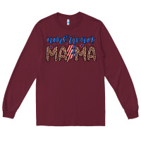 Burgundy American mama Long Sleeve Tee - Zillion Design Studio