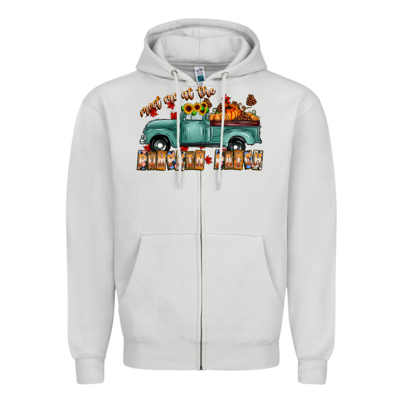 Meet Me Af The Pumpkin Patch Zipper Hoodie by CowhideDigitalArt | Teevron