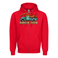 Red meet me af the pumpkin patch Zipper Hoodie - CowhideDigitalArt