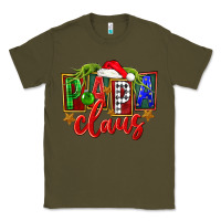 Army Green Christmas papa claus Classic Tee - FaDigitalArtStudio