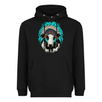 Black holstein indian headdress Heavyweight Hoodie - JahusDesignShop