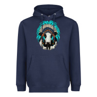 Navy holstein indian headdress Heavyweight Hoodie - JahusDesignShop