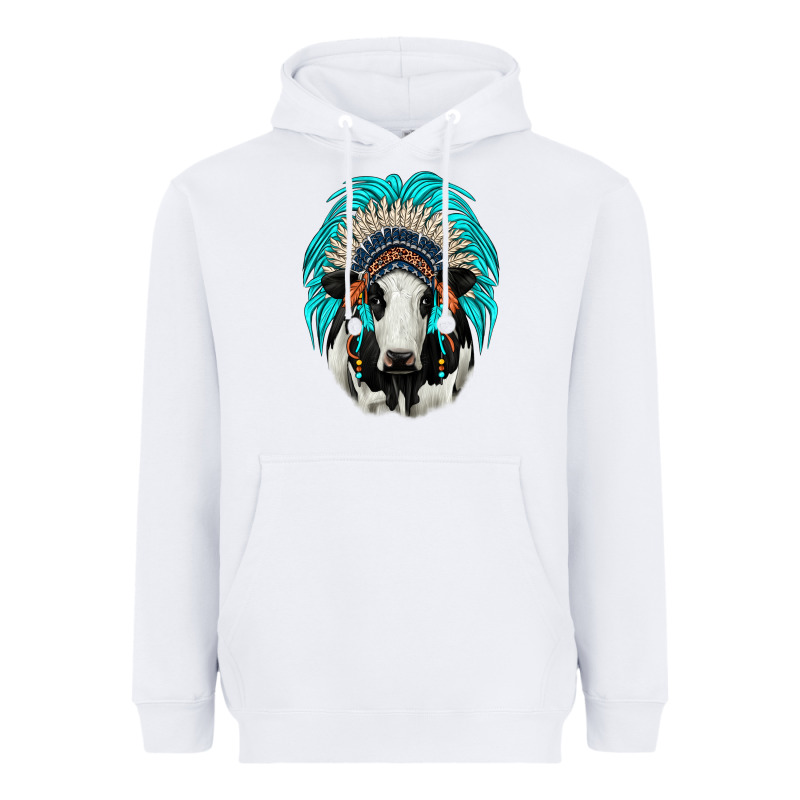 Holstein Indian Headdress Heavyweight Hoodie by JahusDesignShop | Teevron
