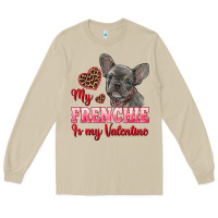 Mushroom my frenchie is my valentine Long Sleeve Tee - RanaPortraitStore